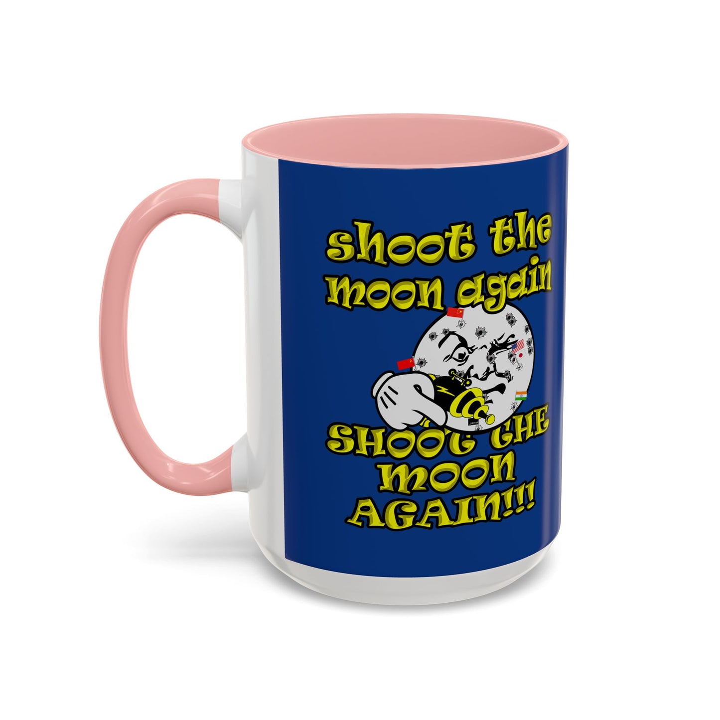 shoot the moon again - Accent Mug (dark blue)