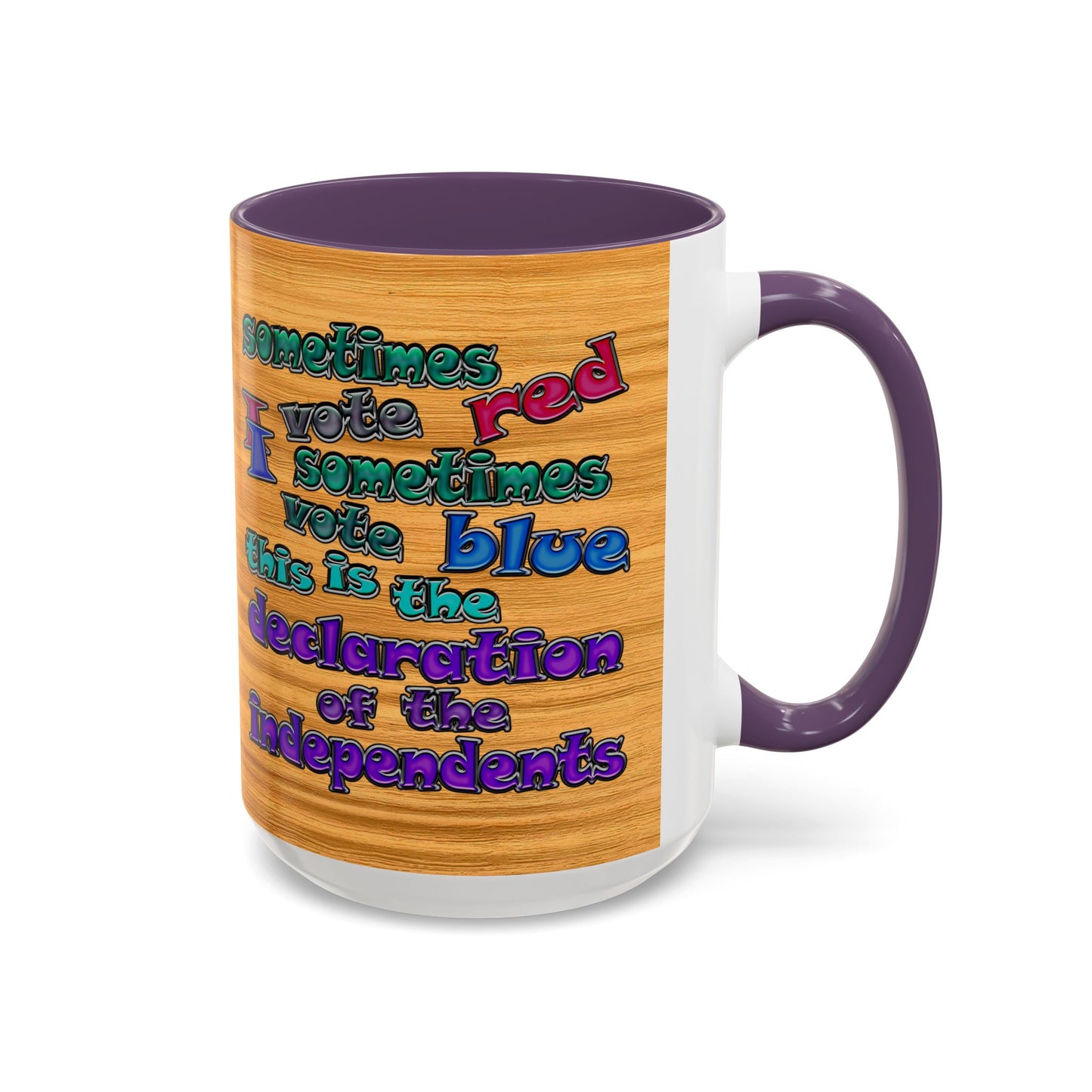 declaration of the independents - Accent Mug (butterscotch wood finish)