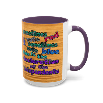 declaration of the independents - Accent Mug (butterscotch wood finish)