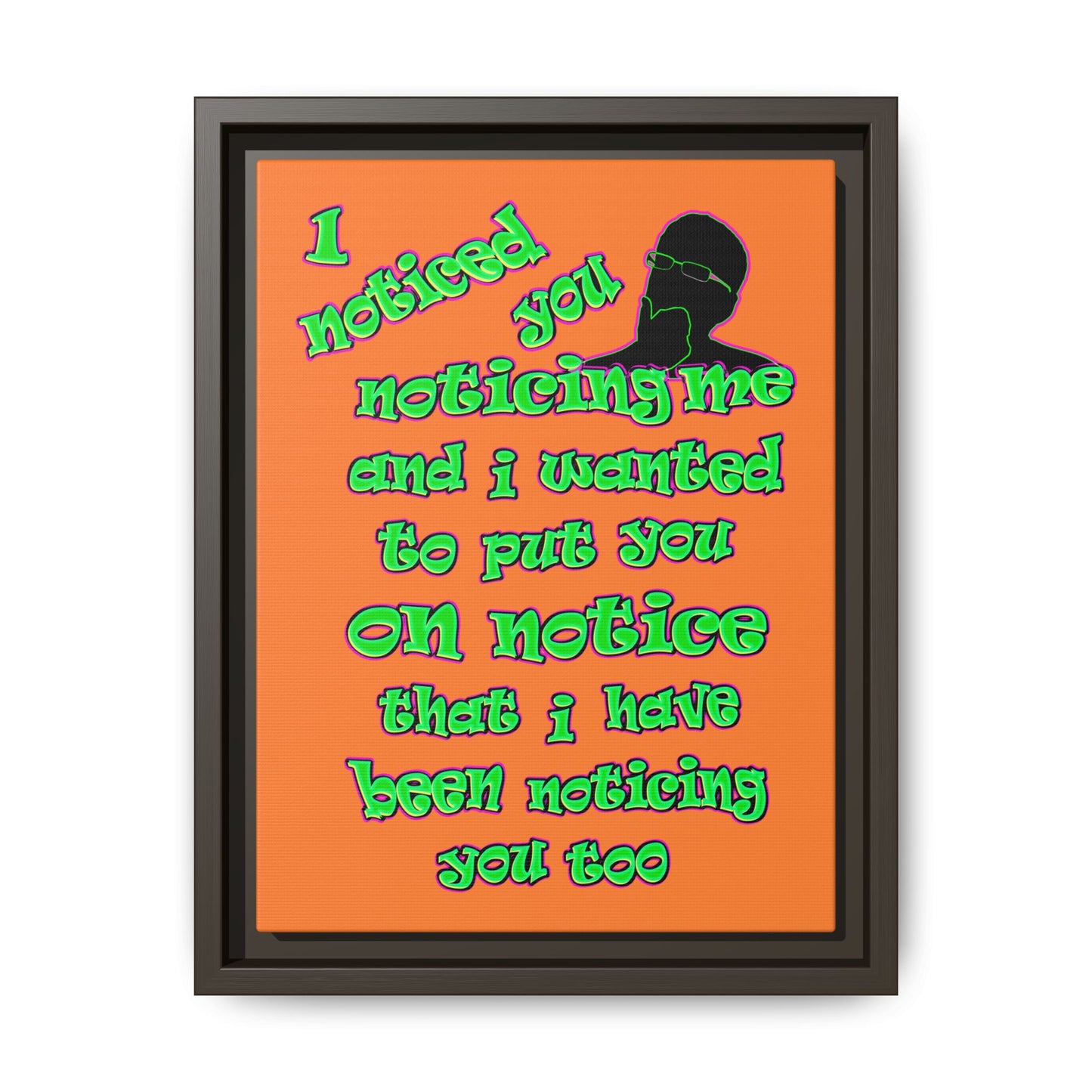 noticed you noticing - framed canvas art (crusta)
