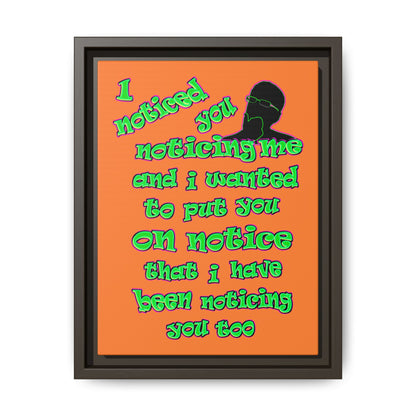noticed you noticing - framed canvas art (crusta)
