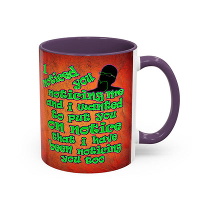 noticed you noticing - Accent Mug (burnt orange)