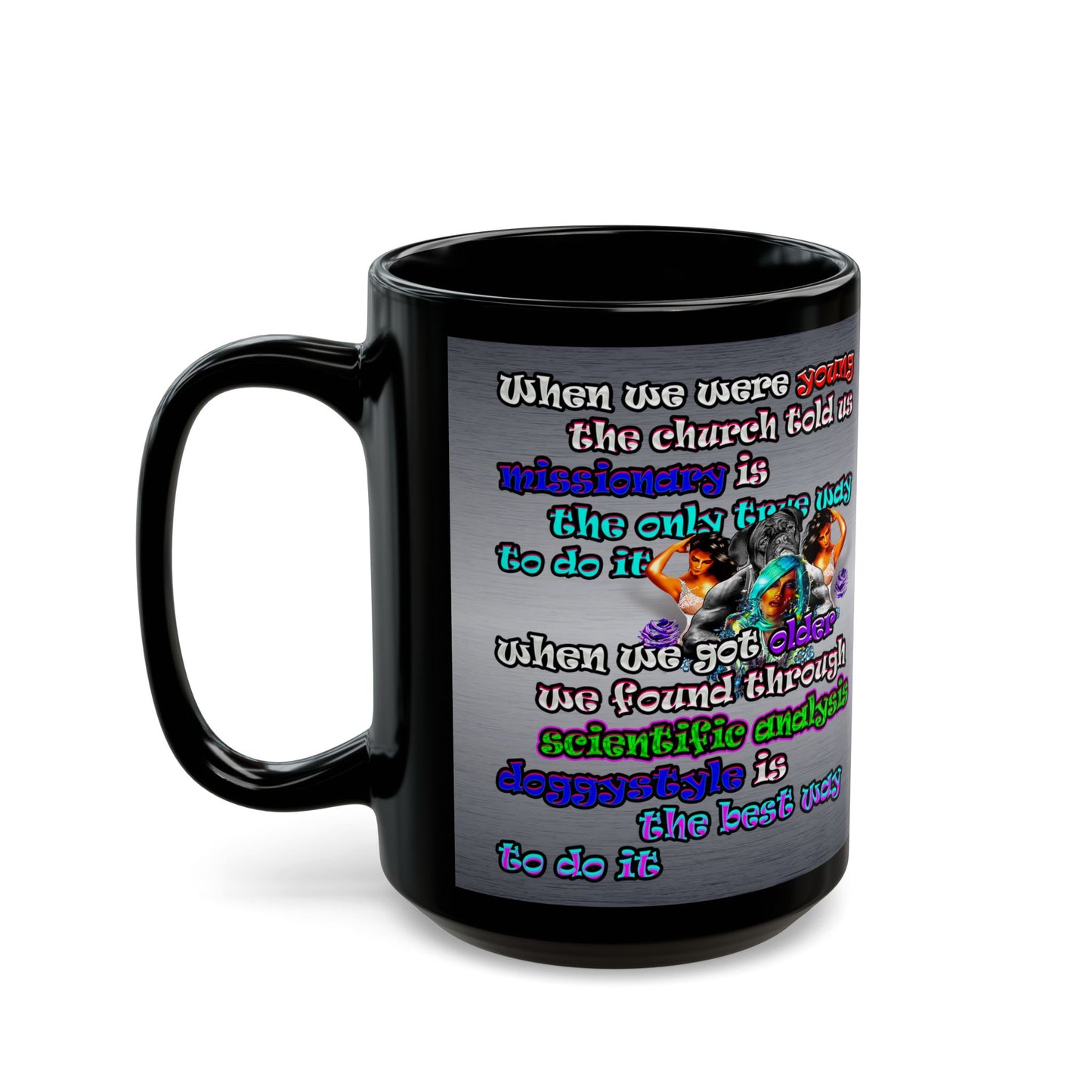 doggystyle - Black Mug (brushed nickel)