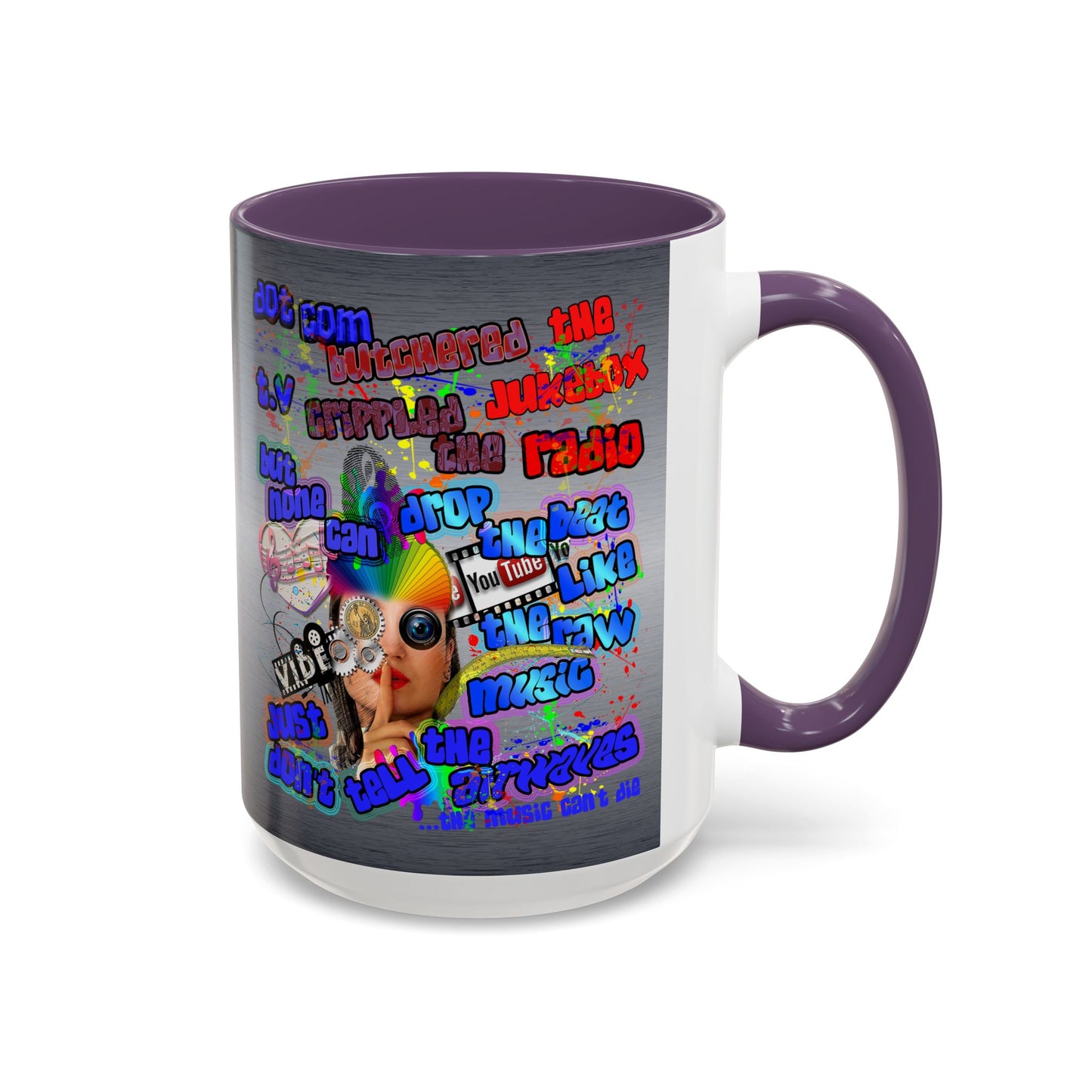 drop the beat - Accent Mug (brushed nickel)