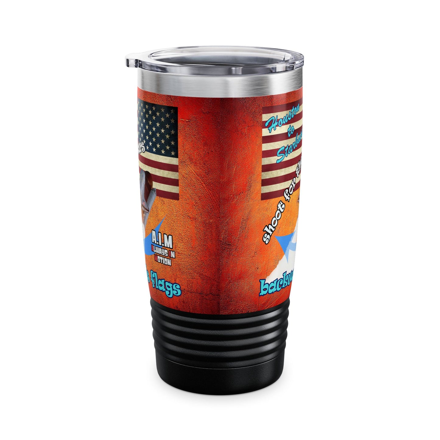shoot for the stars - Ringneck Tumbler, 20oz (burnt orange)