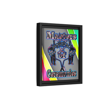 em cee squared - framed canvas art (rainbow split)