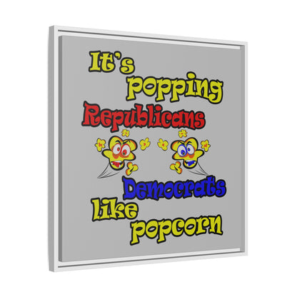 popping like popcorn - framed canvas art (light grey)