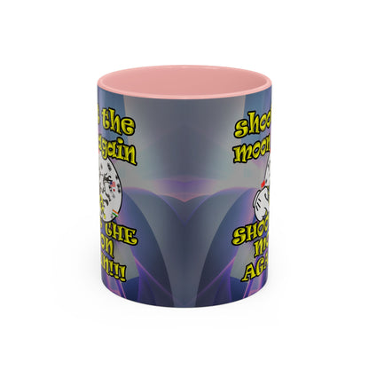 shoot the moon again - Accent Mug (grey-pink wave)