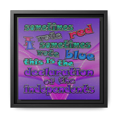 declaration of the independents - framed canvas art (purple-pink wave)