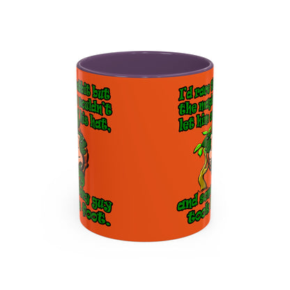 turtle race - Accent Mug (orange)