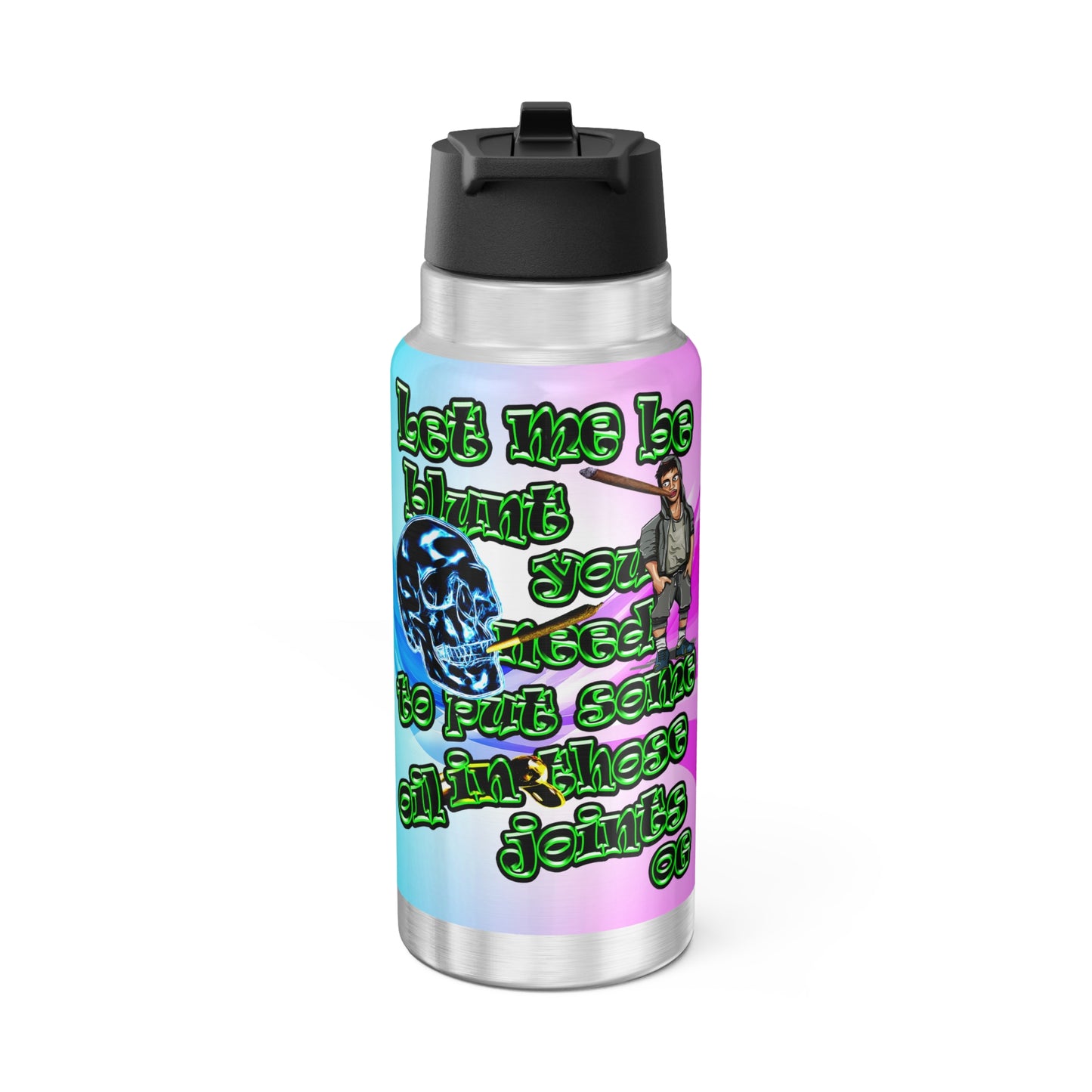 og - Gator Tumbler, 32oz  (light blue-pink wave)