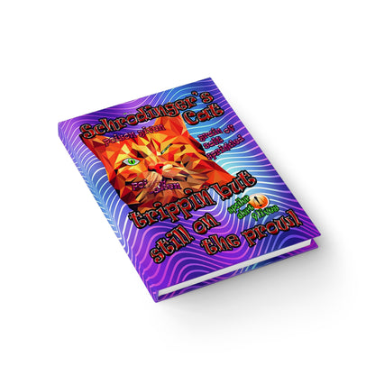 schrodinger's cat - journal-lined (purple wave)