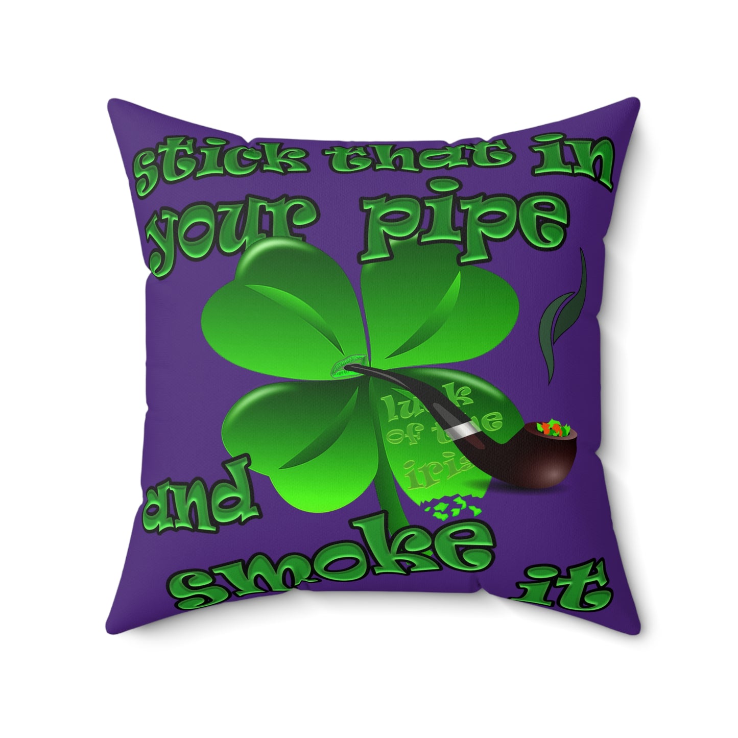 celtics logo - Faux Suede Square Pillow - (purple)