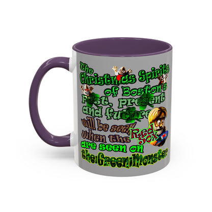 christmas spirits of boston - Accent Mug (light grey)