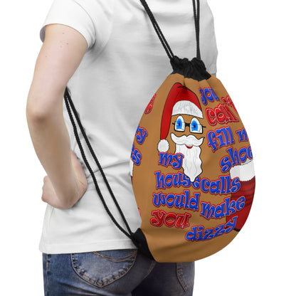 santa's shoes - Drawstring Bag (light brown)