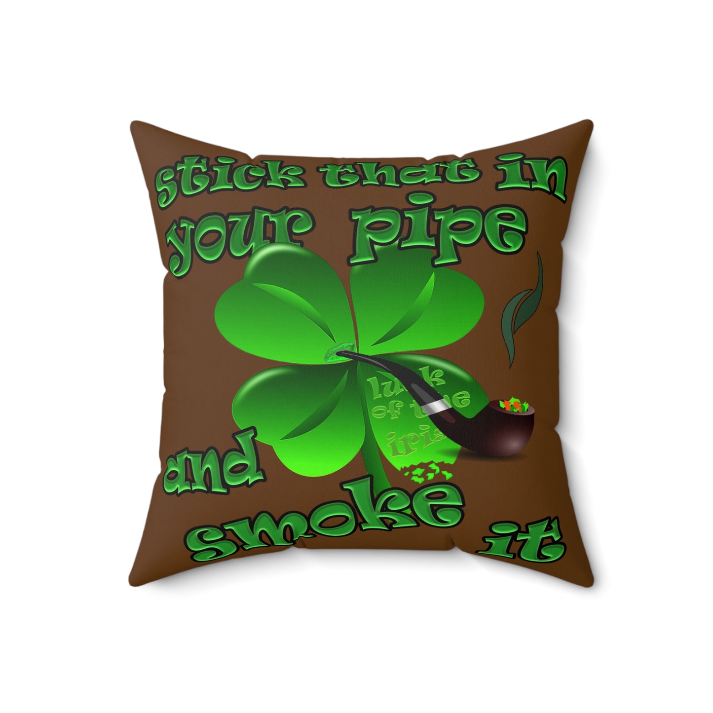 celtics logo - Spun Polyester Square Pillow - (brown)