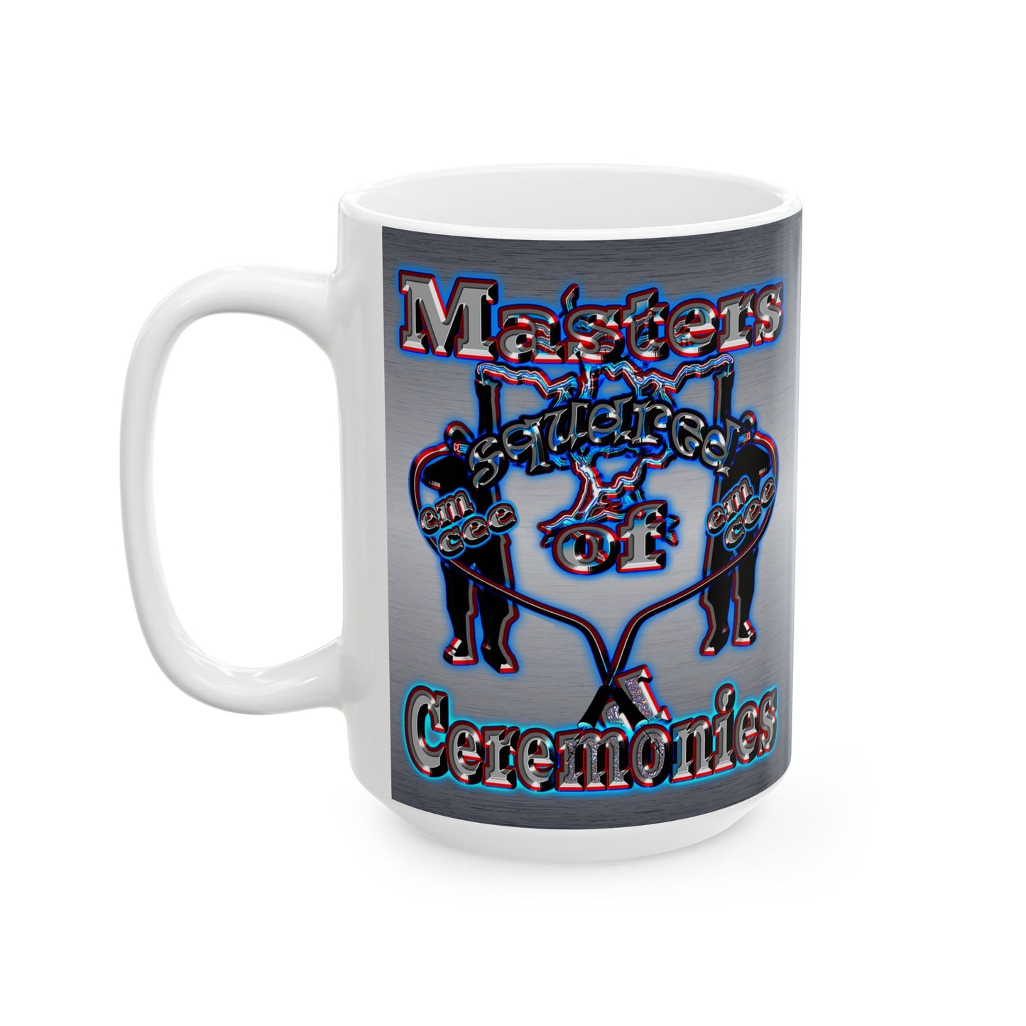 em cee squared - White Mug (brushed nickel)