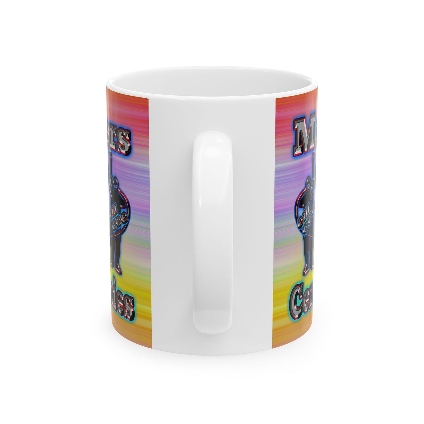 em cee squared - White Mug (color blur)