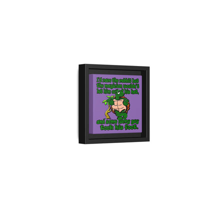 turtle race - framed canvas art (light purple)