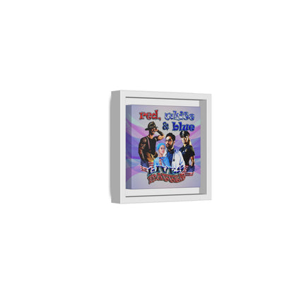 rw&b lives matter - framed canvas art (light blue-pink wave)