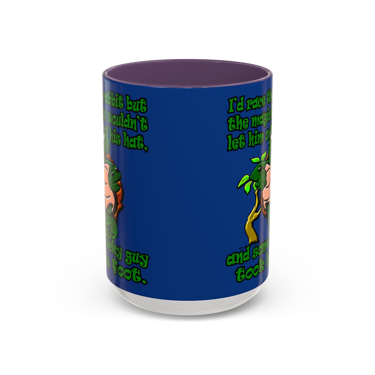 turtle race - Accent Mug (dark blue)