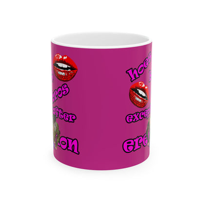hoes b4 bros - White Mug (pink)