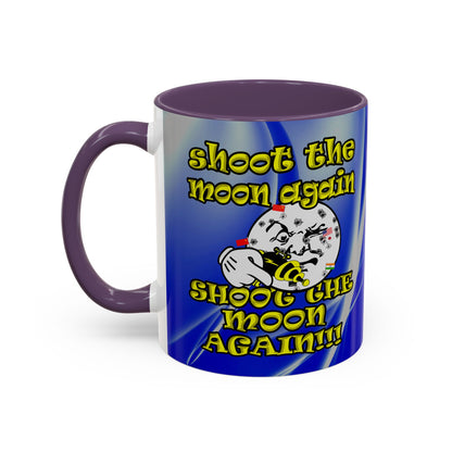 shoot the moon again - Accent Mug (blue-white wave)