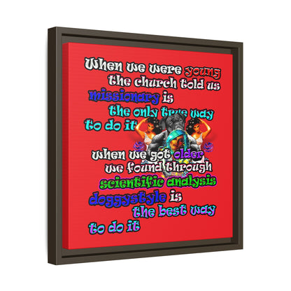 doggystyle - framed canvas art (red)