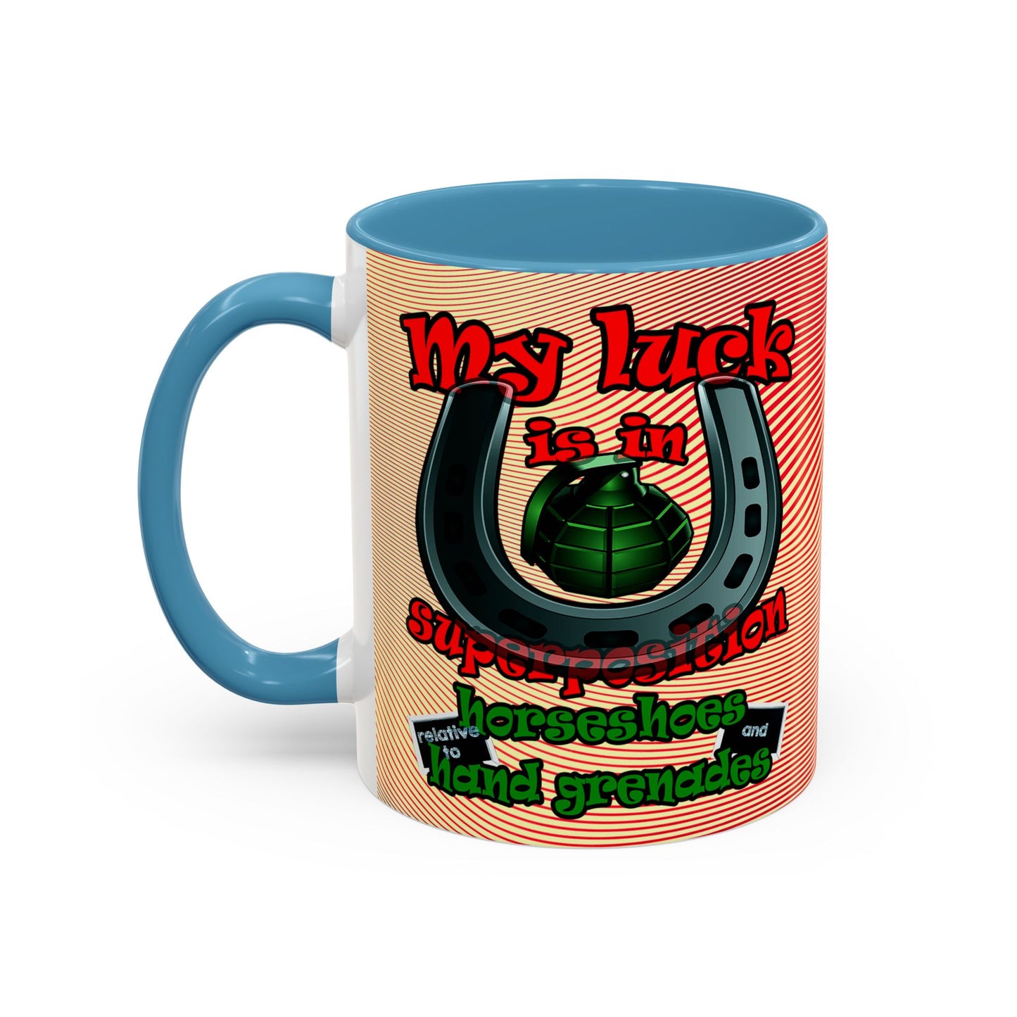 my luck - Accent Mug (yellow-orange wave)