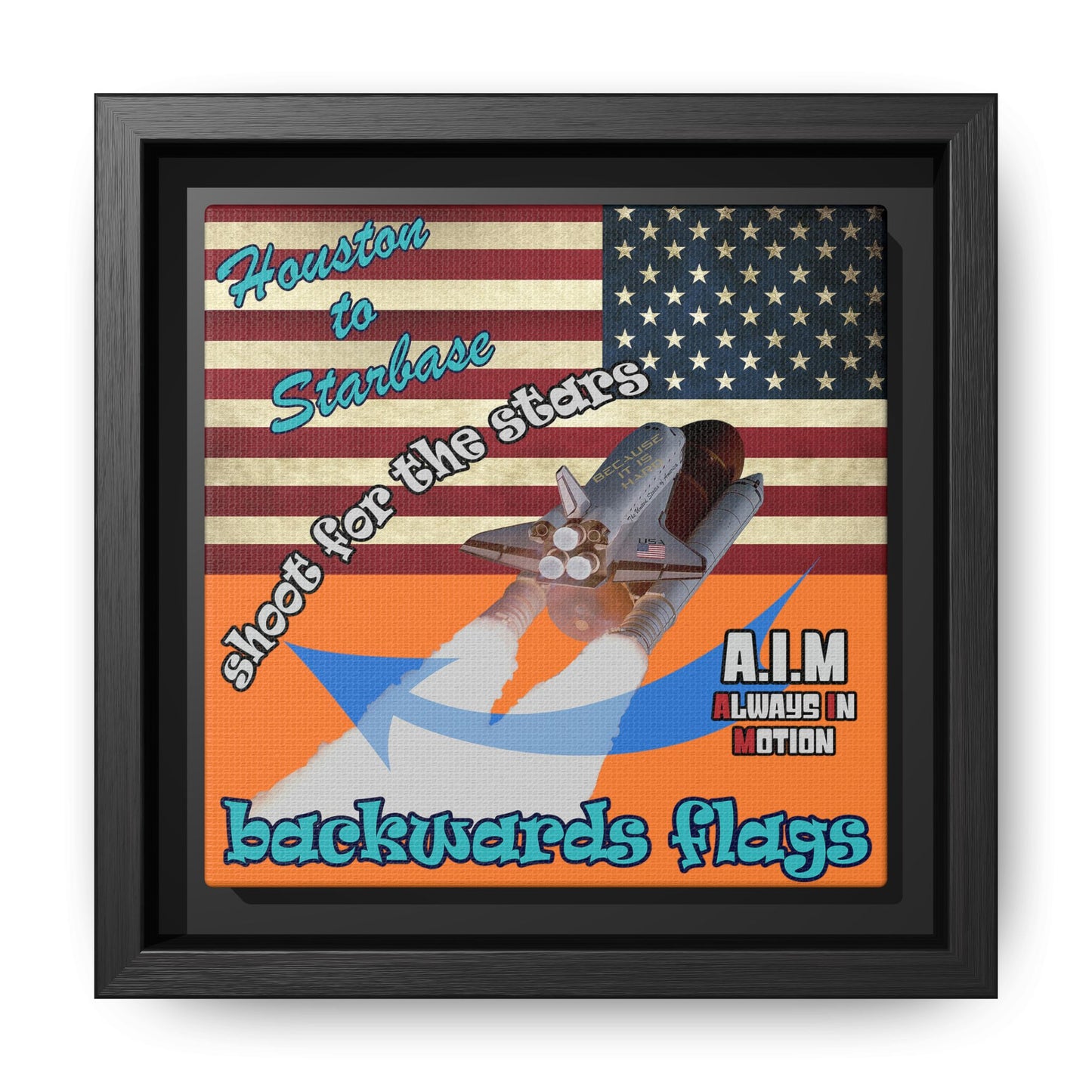 shoot for the stars - framed canvas art (crusta)