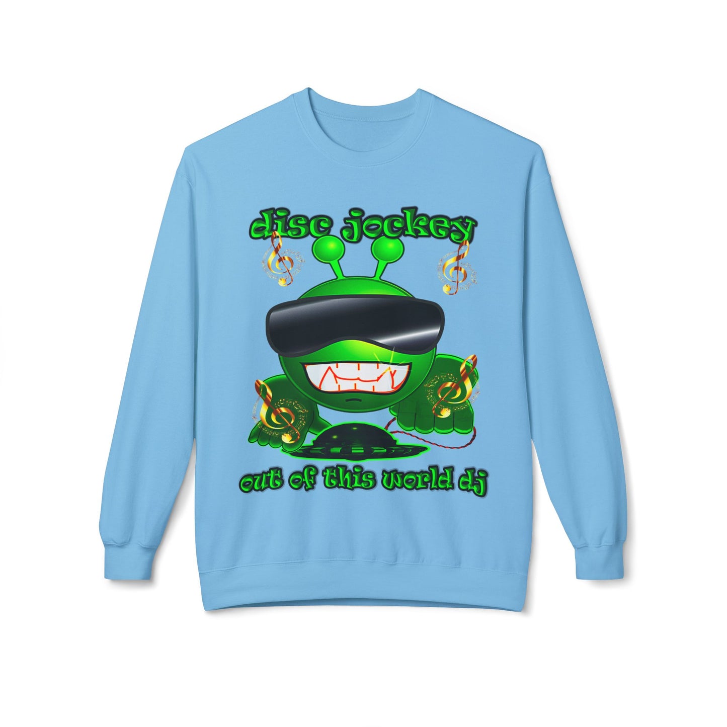 disc jockey - Unisex Midweight Softstyle Fleece Crewneck Sweatshirt