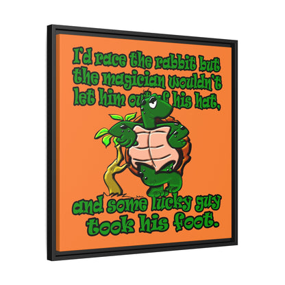 turtle race - framed canvas art (crusta)