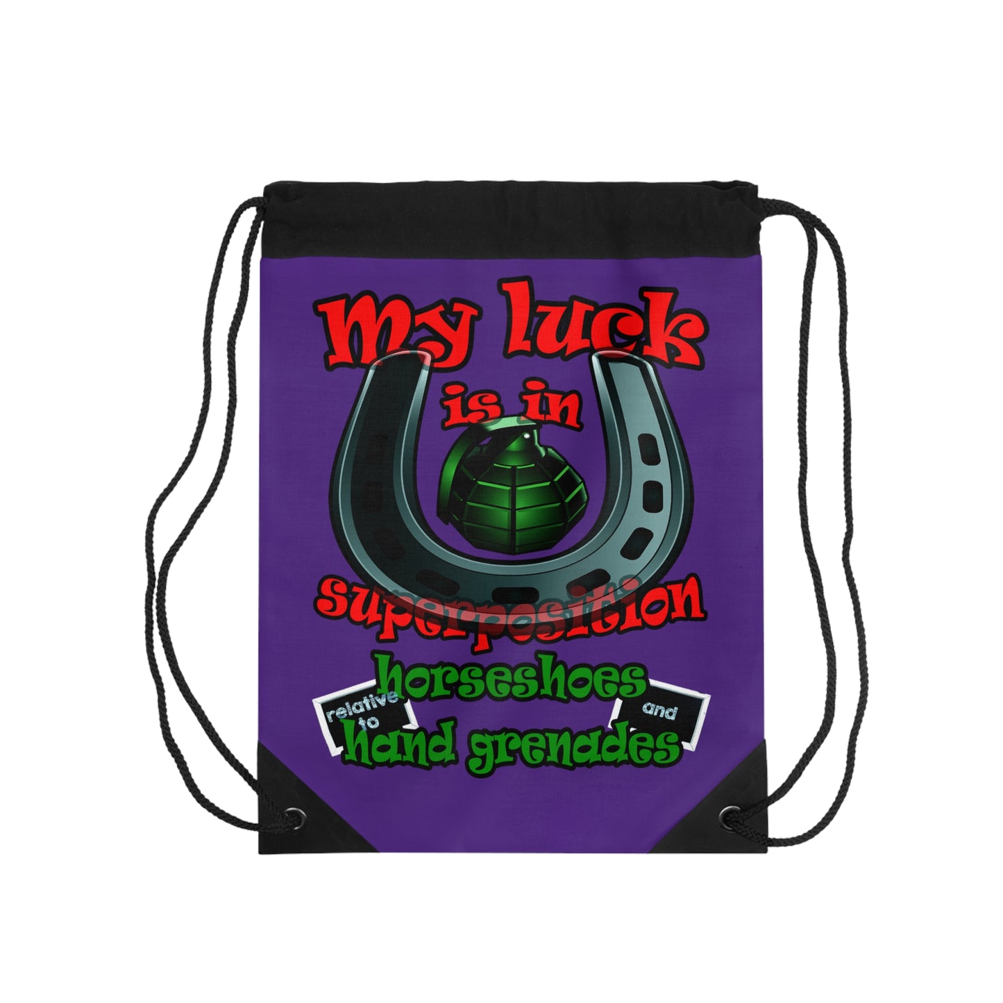 my luck - Drawstring Bag (purple)