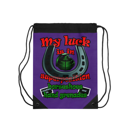 my luck - Drawstring Bag (purple)