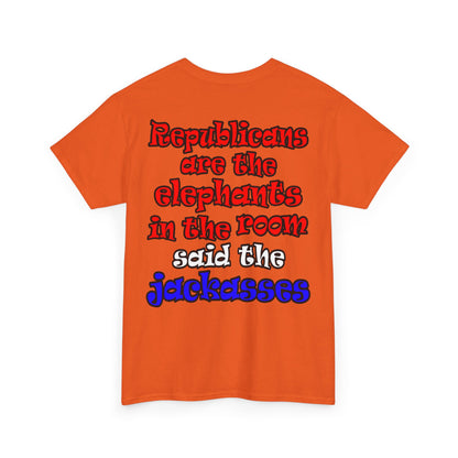 donkeys and elephants - Unisex Heavy Cotton Tee