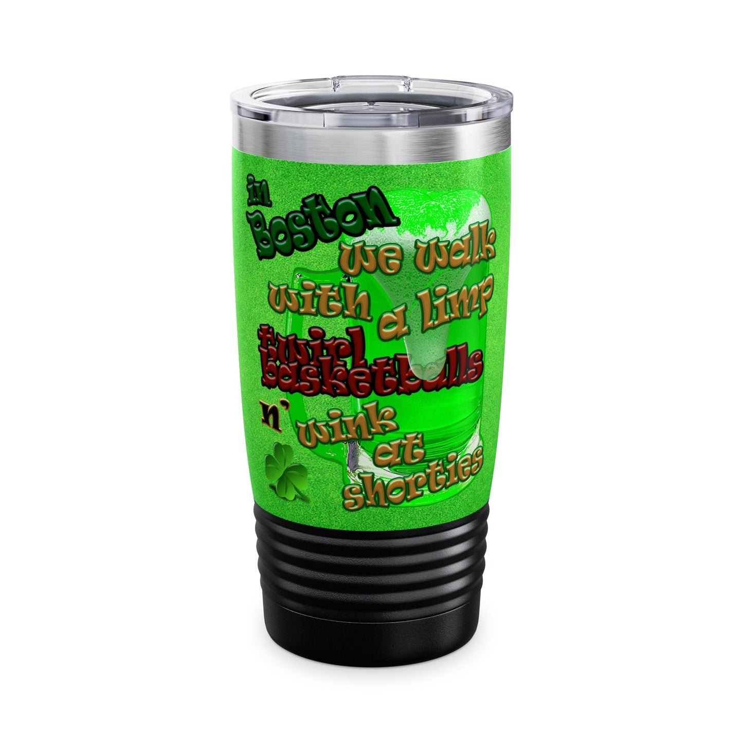 celtics logo - Ringneck Tumbler, 20oz (green turf)
