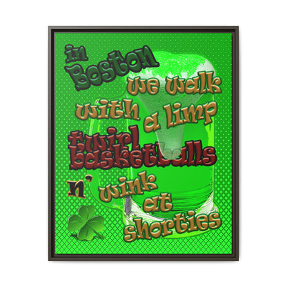 celtics logo - framed canvas art (logo green)