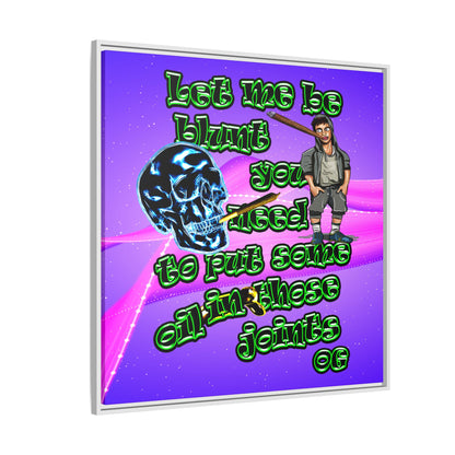 og - framed canvas art (purple-pink wave)