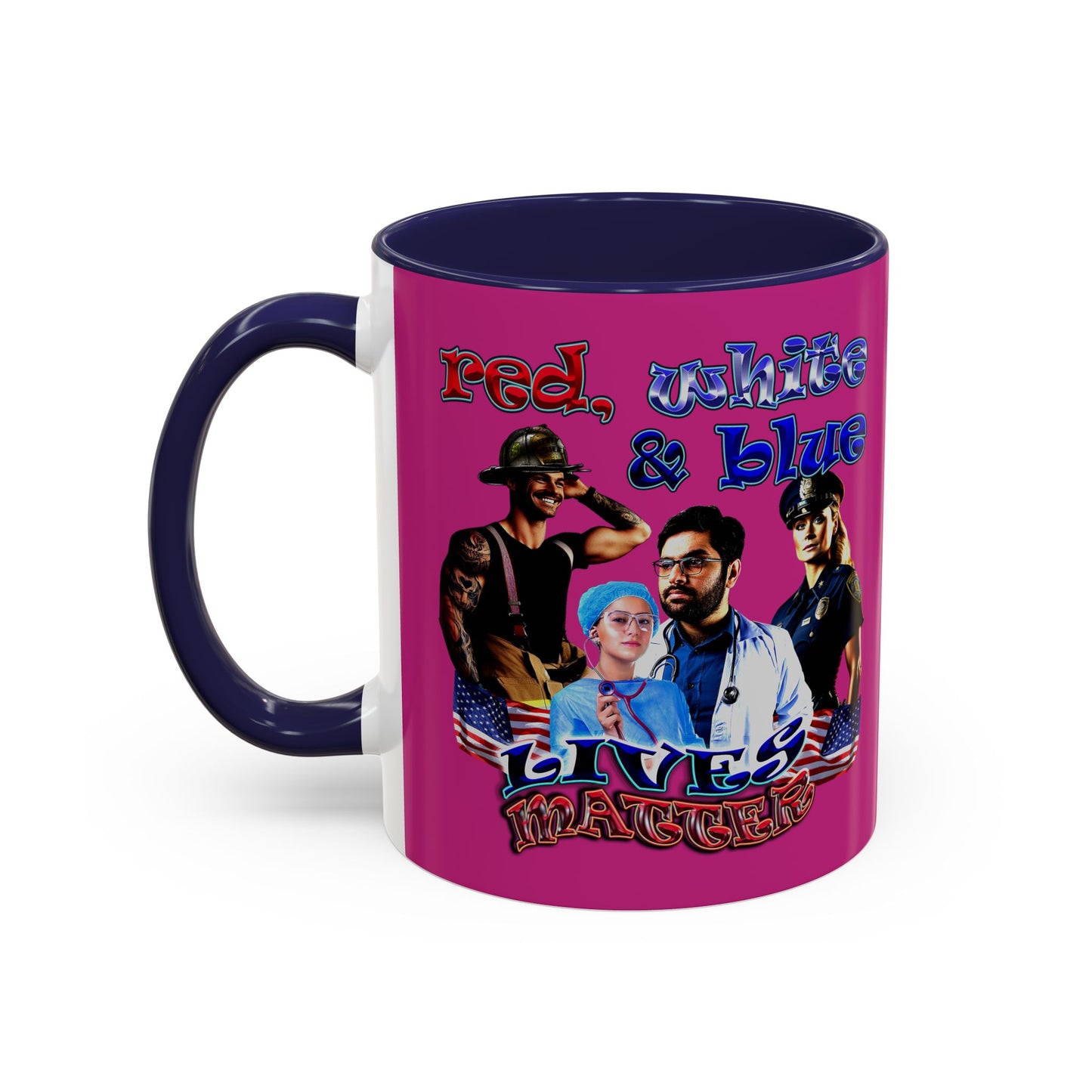 rw&b lives matter - Accent Mug (pink)