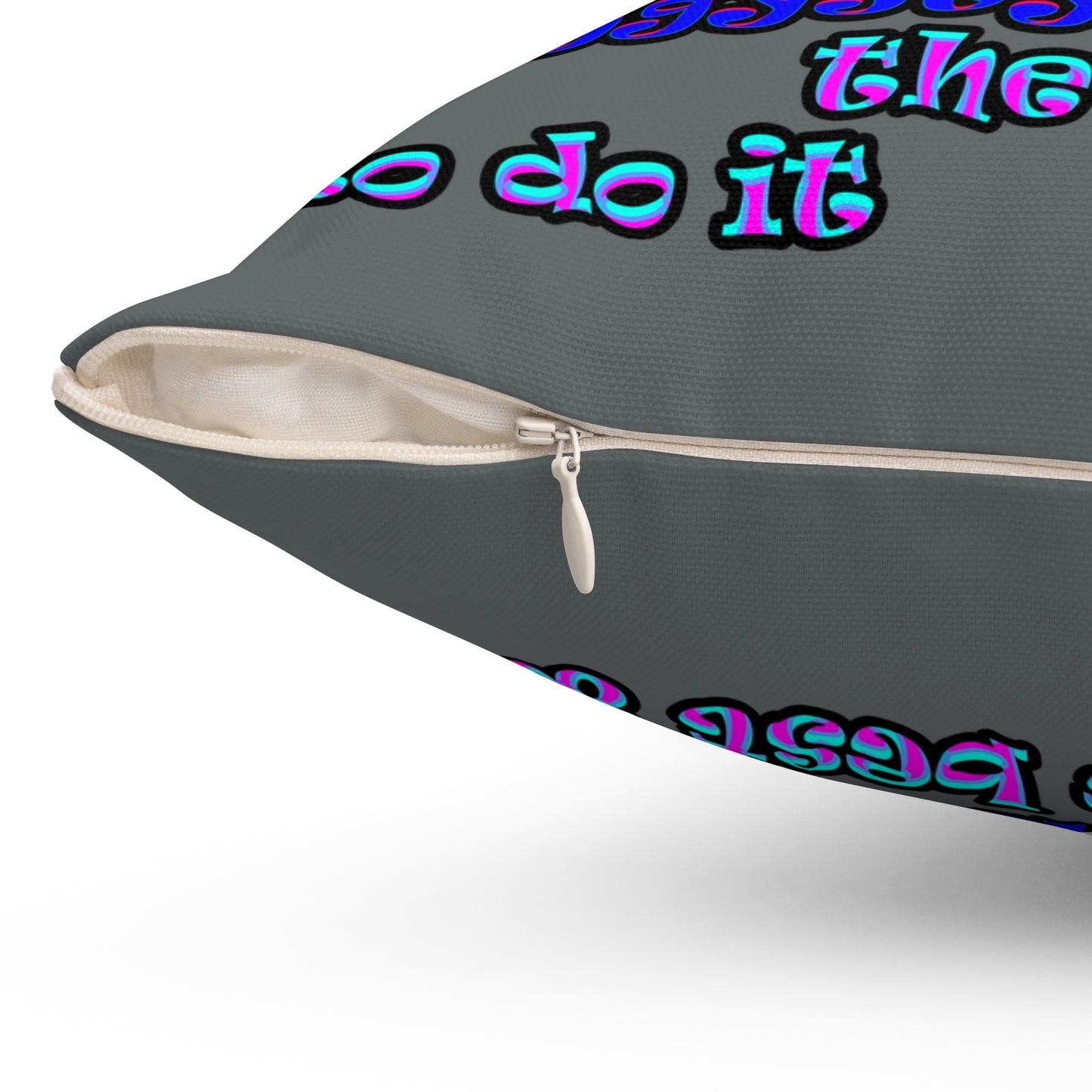 doggystyle - Spun Polyester Square Pillow - (dark grey)