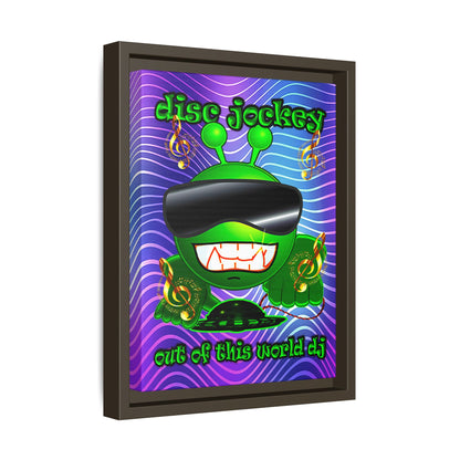 disc jockey - framed canvas art (purple wave)