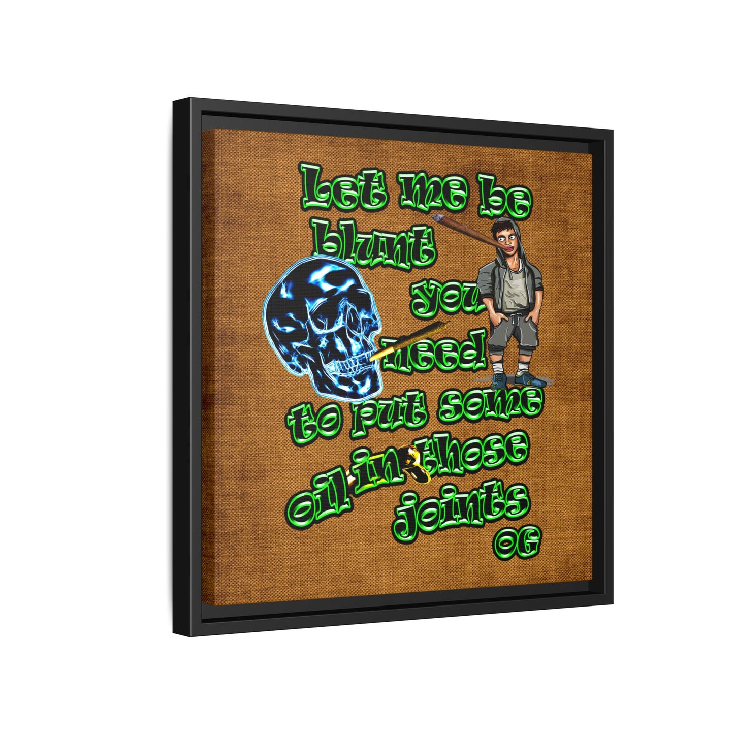 og - framed canvas art (brown papyrus)