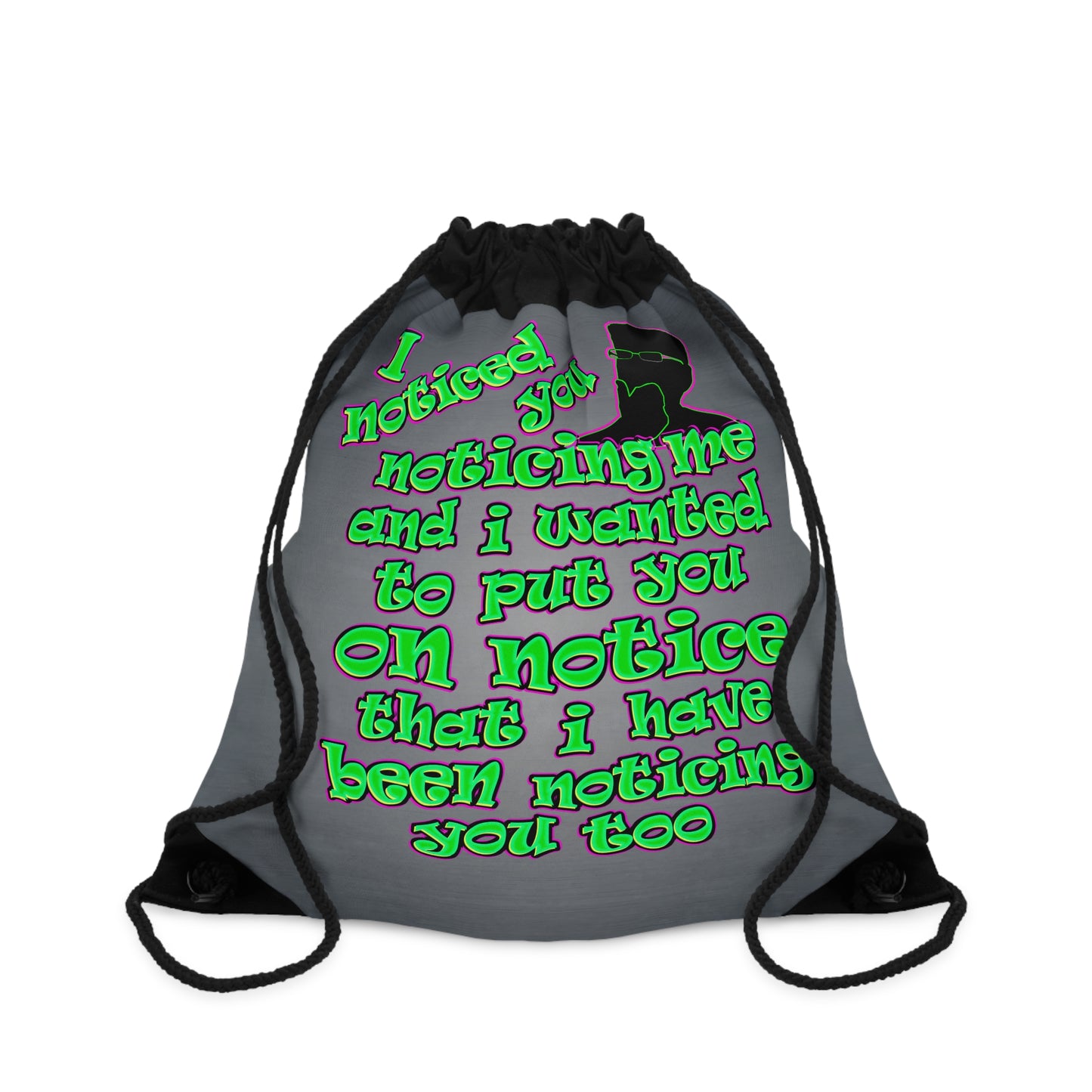 noticed you noticing - Drawstring Bag (grey-light grey)