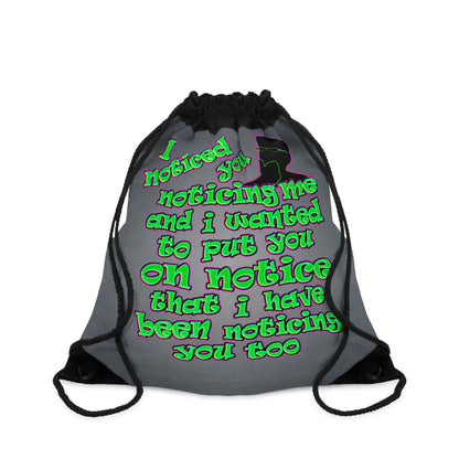 noticed you noticing - Drawstring Bag (grey-light grey)