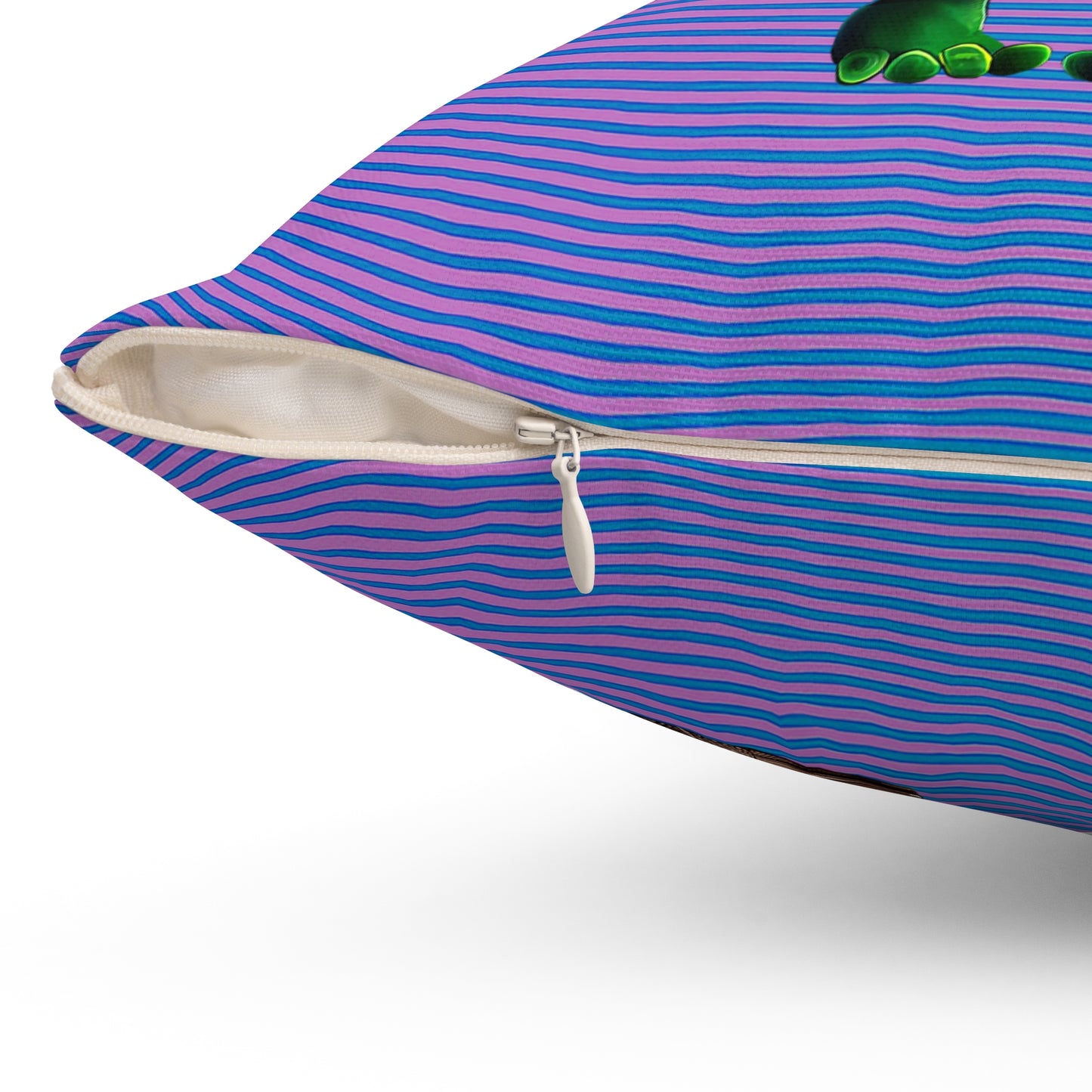 I don't care that your grey - Spun Polyester Square Pillow - (light blue-purple wave)