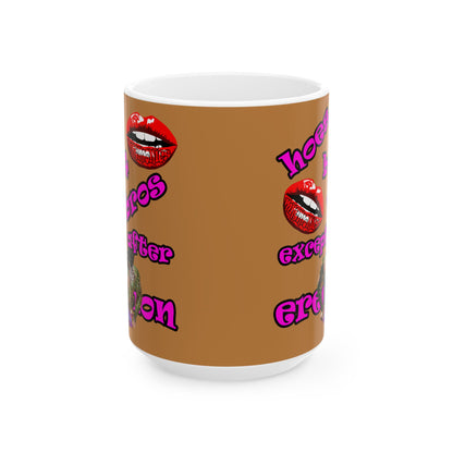 hoes b4 bros - White Mug (light brown)