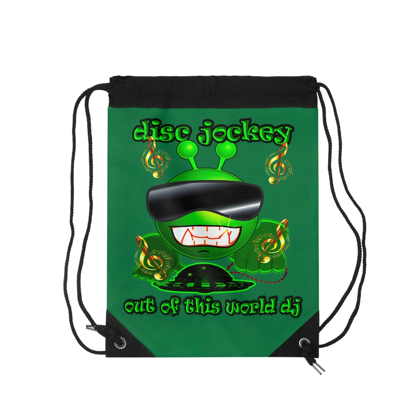 disc jockey - Drawstring Bag (dark green)