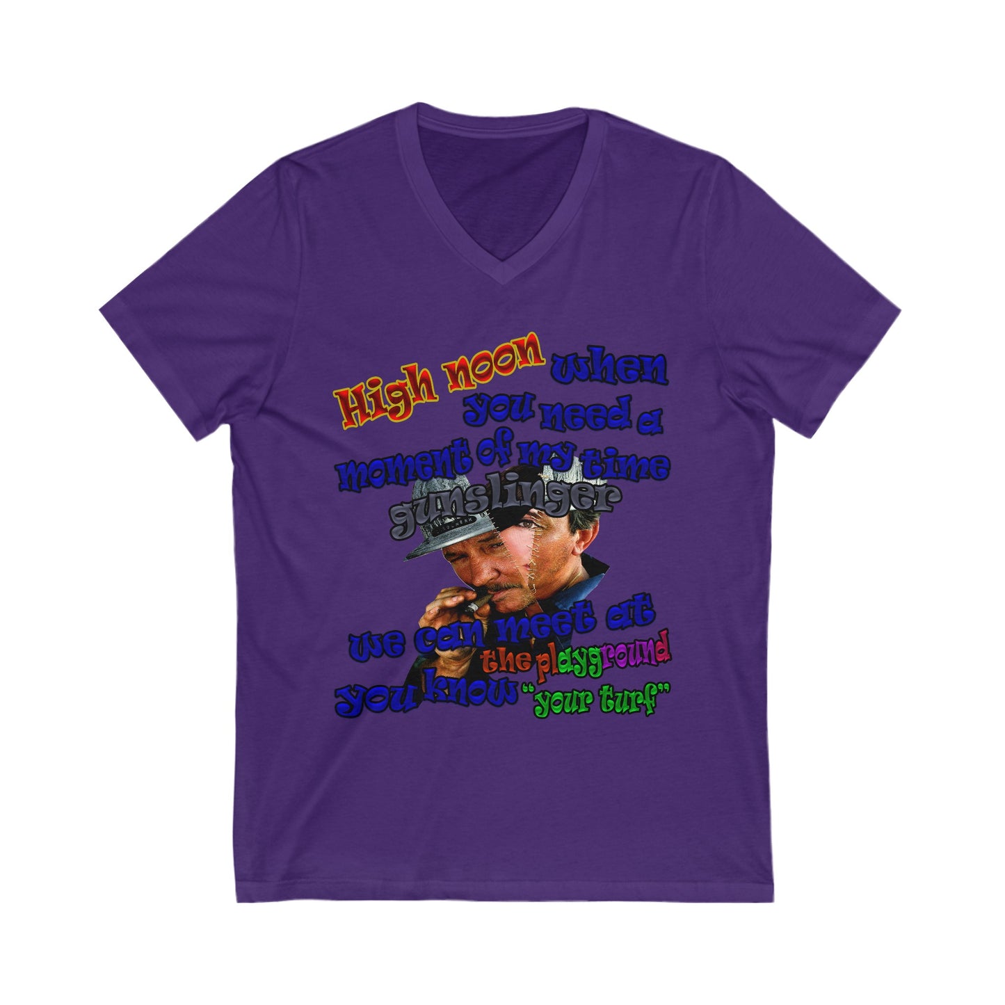 high noon - Unisex Jersey Short Sleeve V-Neck Tee