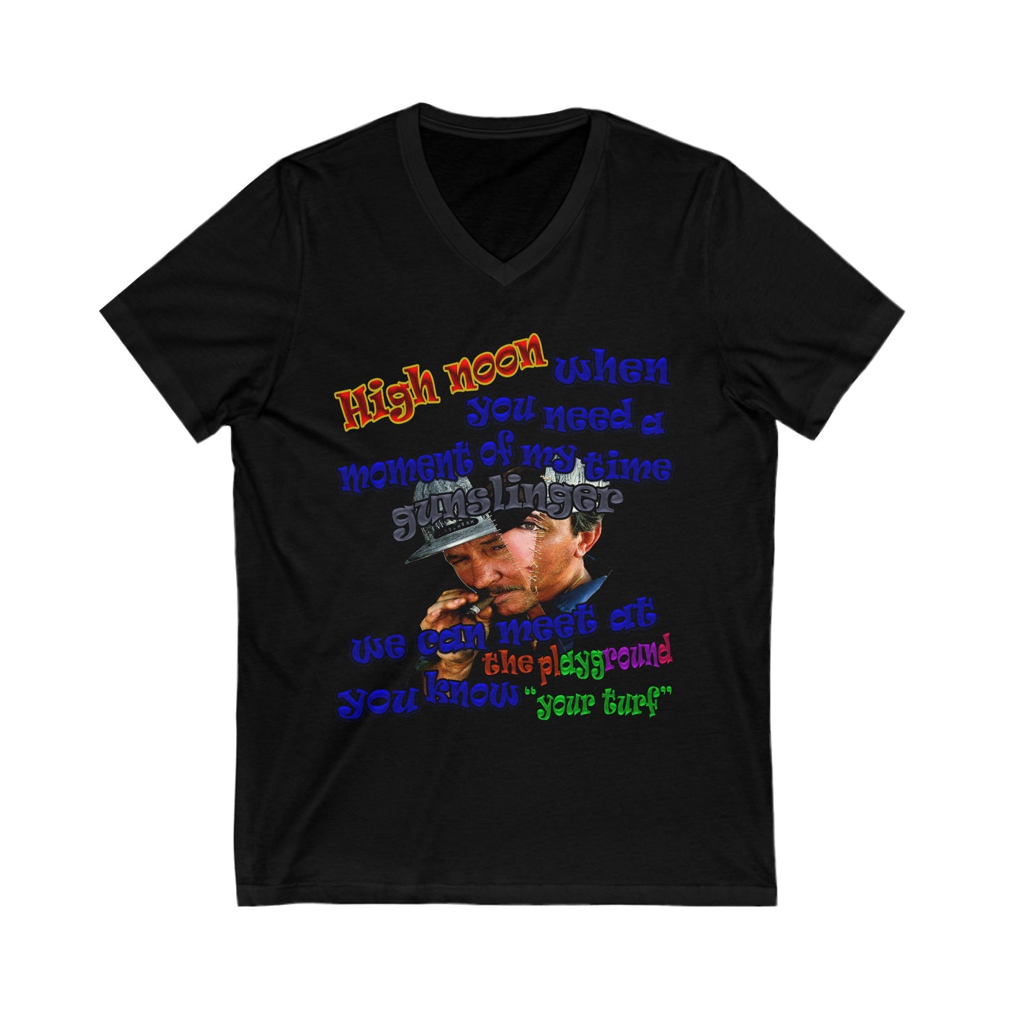 high noon - Unisex Jersey Short Sleeve V-Neck Tee