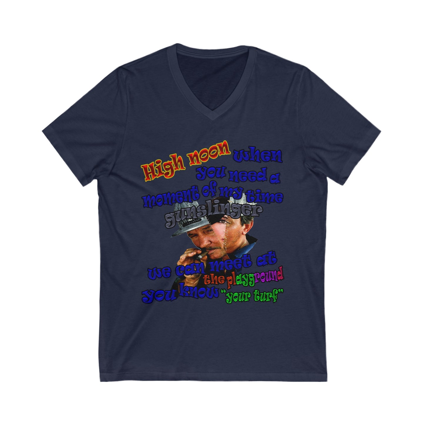 high noon - Unisex Jersey Short Sleeve V-Neck Tee